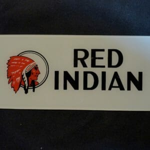 Red Indian Ad Glass for Gas Pump Restoration